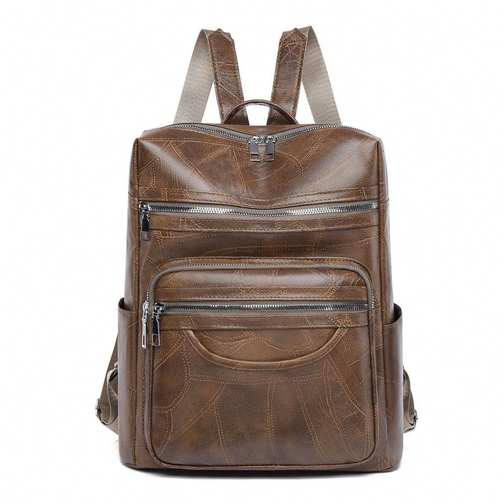 Leather Backpack Large Capacity for Women's - PU Soft - Velora