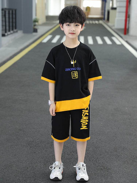 Middle-aged Children's Printed Two-piece Clothing - Velora