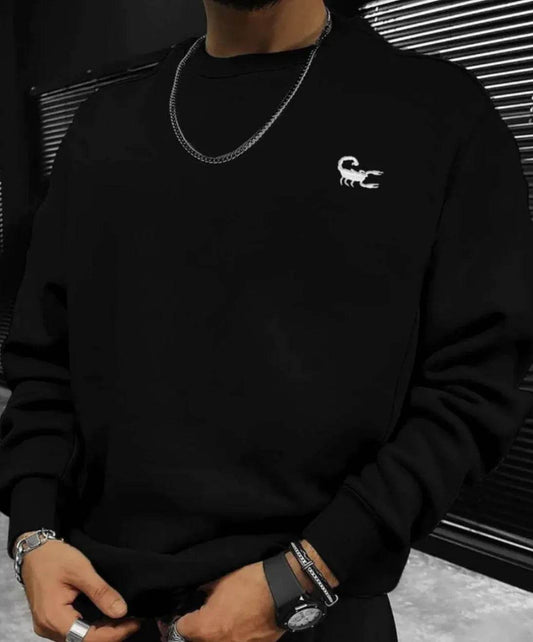 Dark Style Printed Men Crew neck Pullover Sweatshirt - Velora