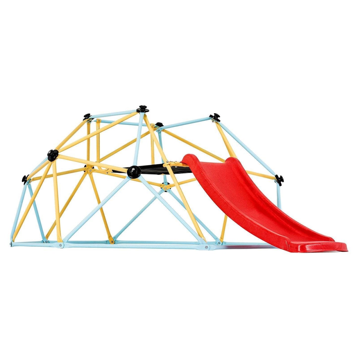 Climbing Dome, For Kids 3 To 9 Years Old, 8FT Geometric Dome Climber With Slide,Jungle Gym Supports 600LBS And Easy Assembly, With Climbing Grip, Outdoor And Indoor Play Equipment For Kids - Velora