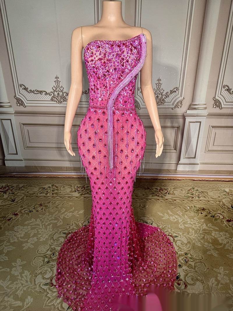 No Back Traceless Sexy Elegant Fishtail Gown - Velora
