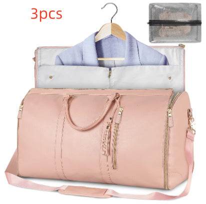 Large Capacity Travel Duffle Bag Women's Handbag Folding Suit Bag Waterproof Clothes Totes - Velora