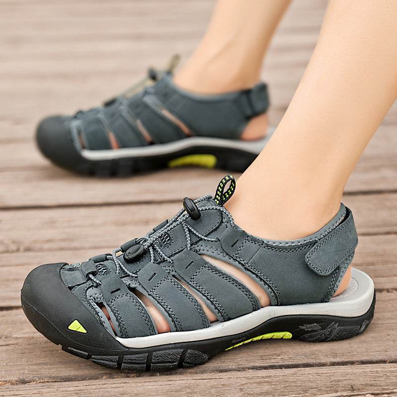 Top Layer Leather Plus Size Men's Beach Sandals