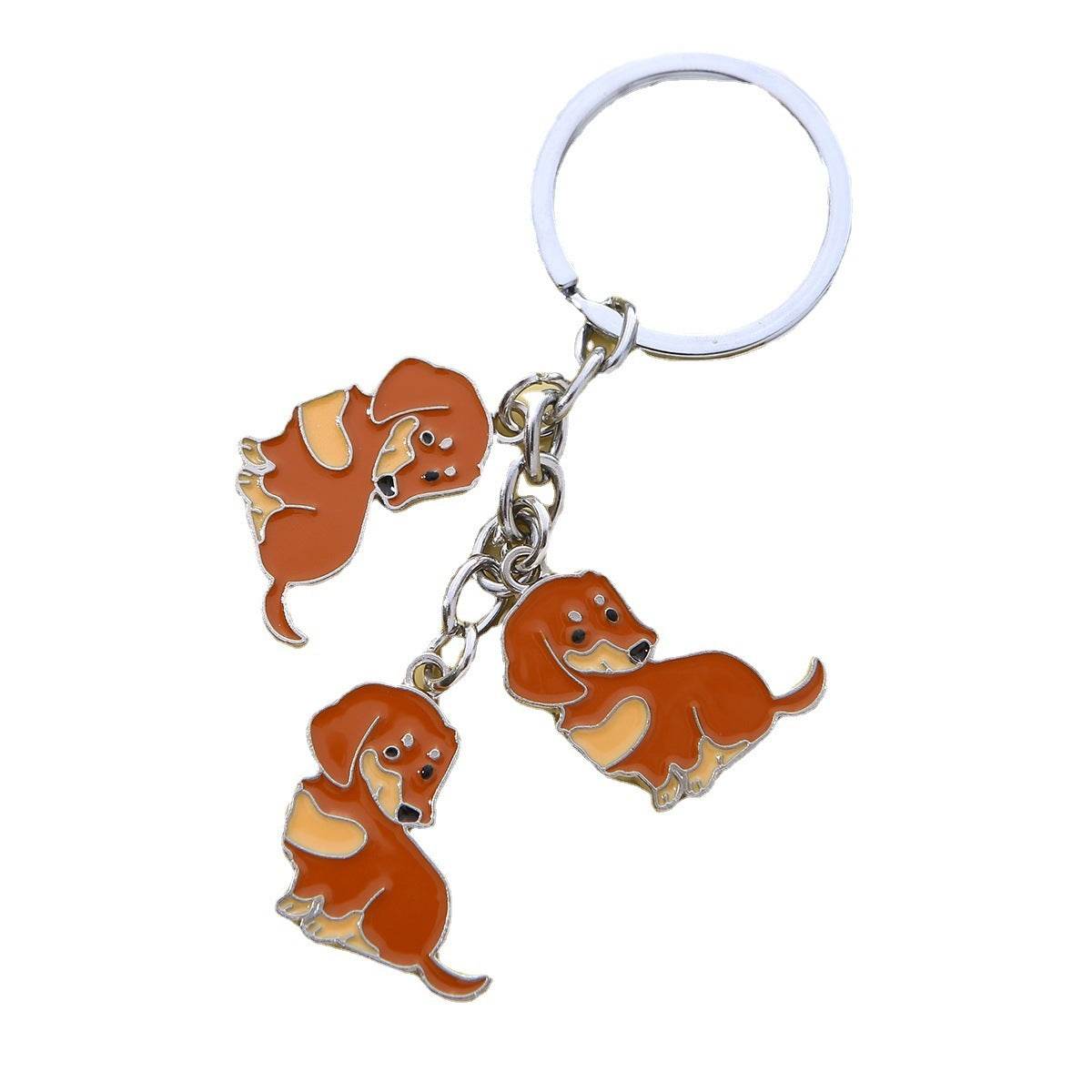 American Style Pet Dog Wax Metal Keychains - Velora
