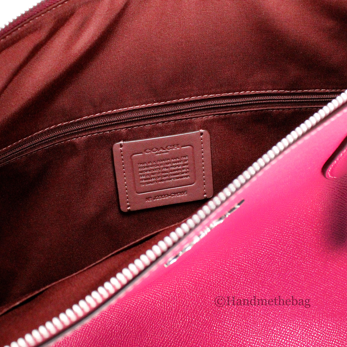 Coach Gallery Bright Violet Crossgrain Leather Tote