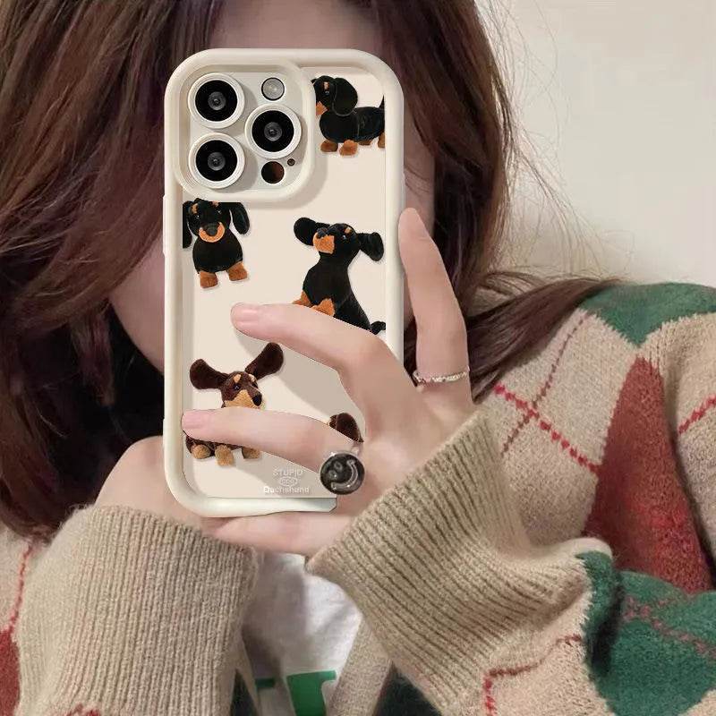 Cream Sausage Dog Phone Case - Velora