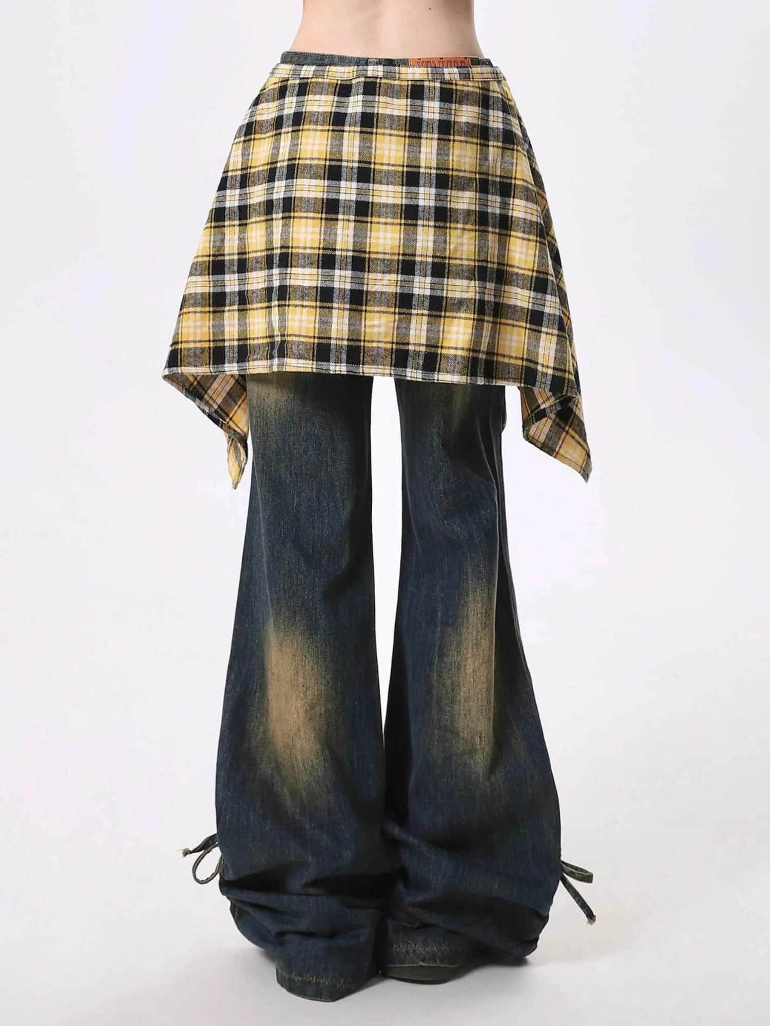 Jeans Women's Skirt Swing Outside Casual Bootcut Pants - Velora