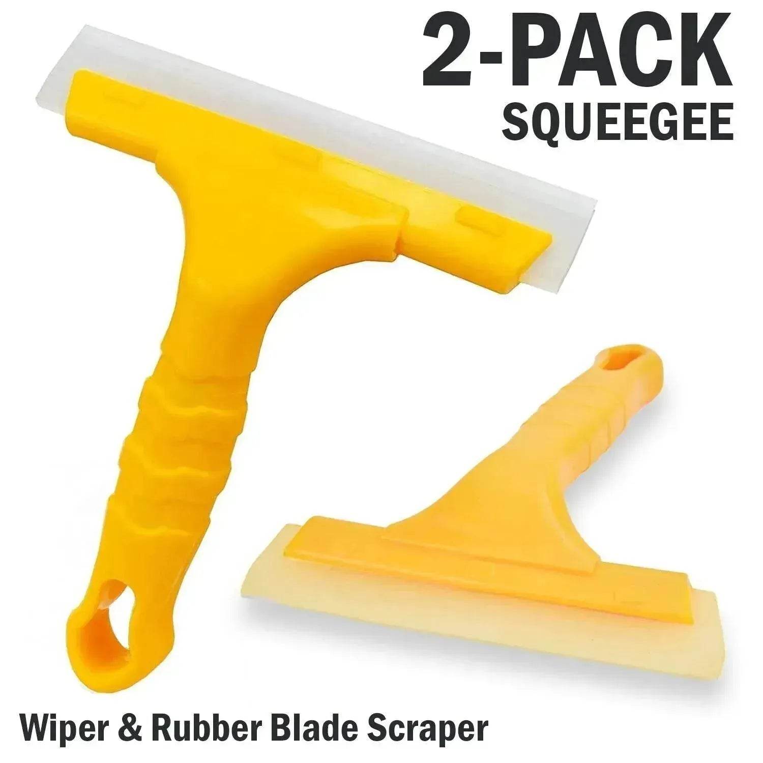 2pc Window Squeegee Shower Cleaner Car Home Glass Wash Water Wiper Ice Scraper - Velora
