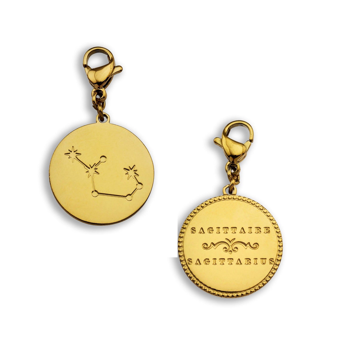 ZODIAC CONSTELLATION Double Sided Charm - Velora
