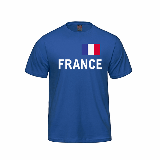 France World Football Fan Tee – Royal Blue - Velora