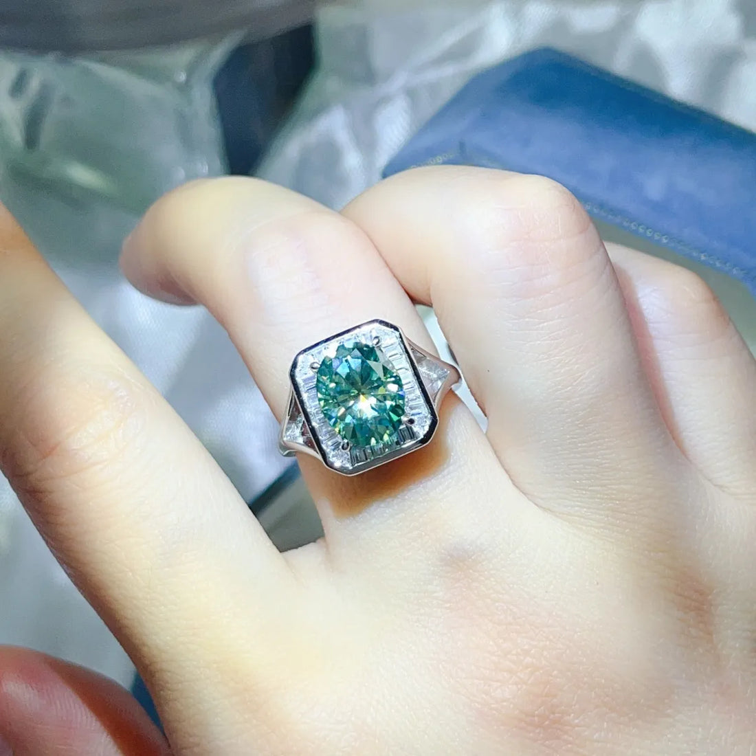 3 Carat Moissanite Engagement Square Ring - Velora Luxury Fashion