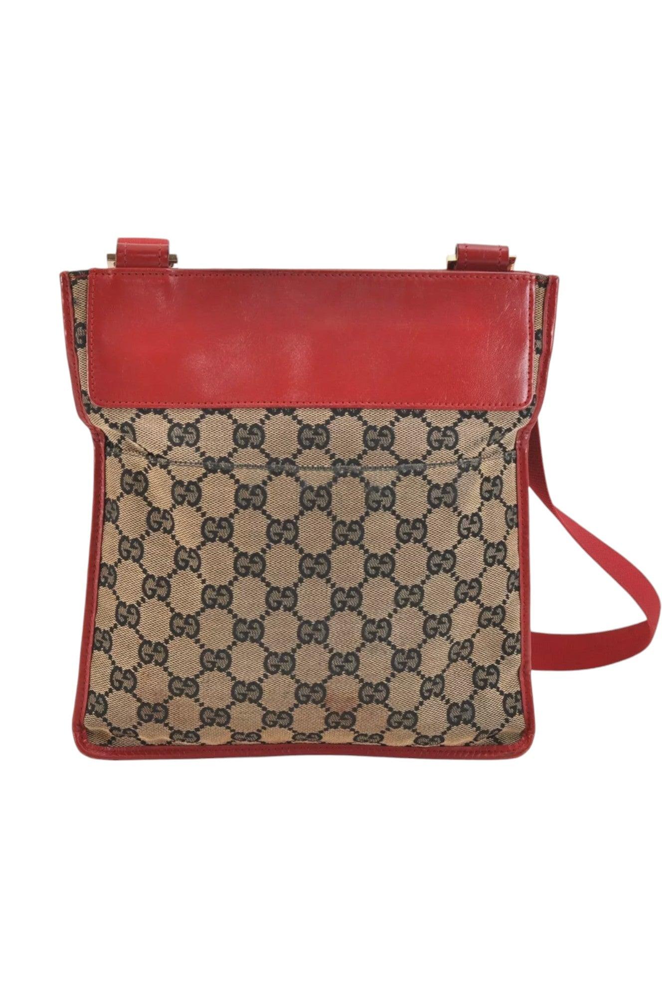 GUCCI Shoulder Cross Body Bag GG Canvas Leather 0190348 Black 9211K - Velora