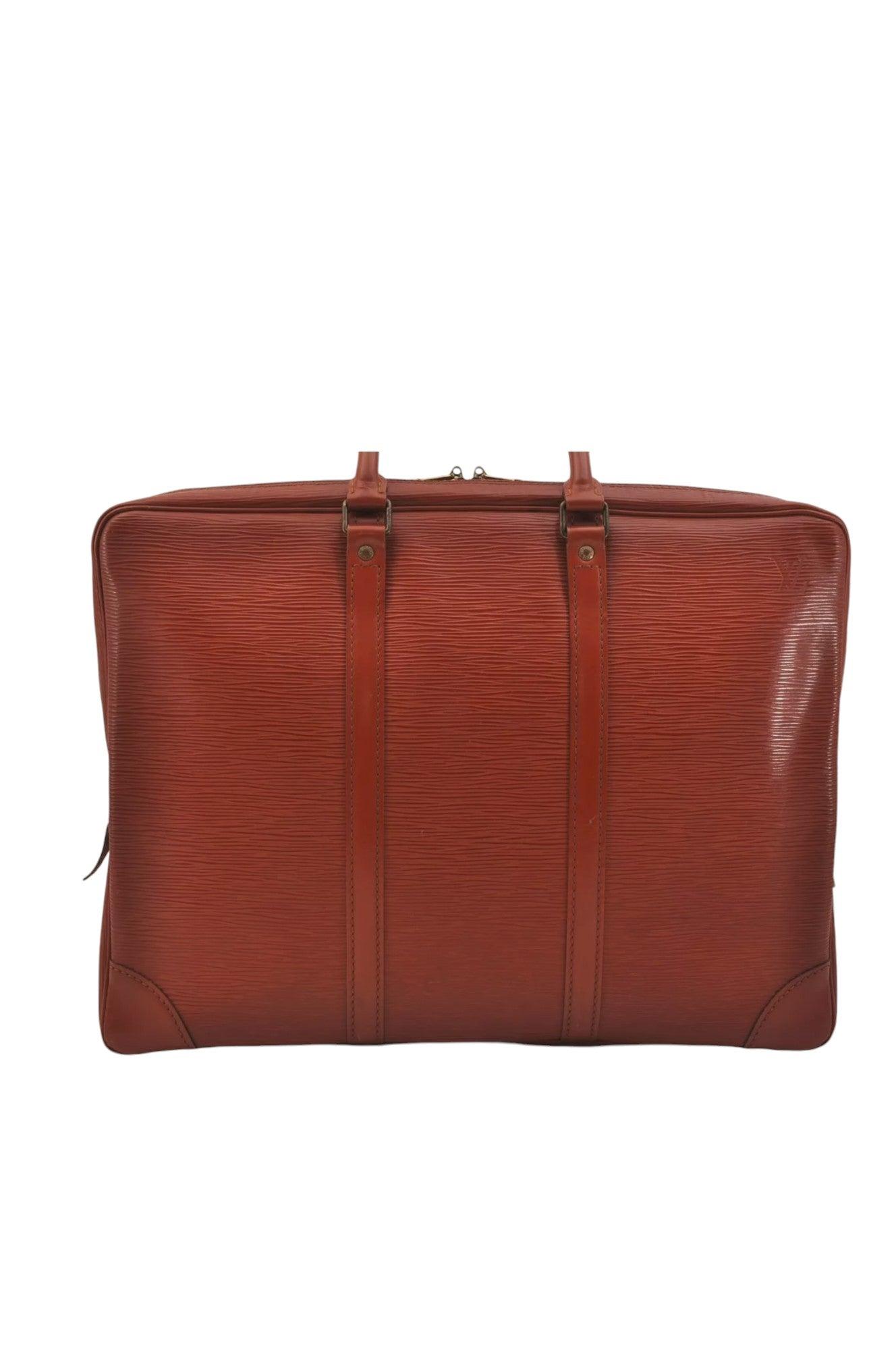 Louis Vuitton Epi Porte Documents Voyage Briefcase M54473 Brown 6978K - Velora