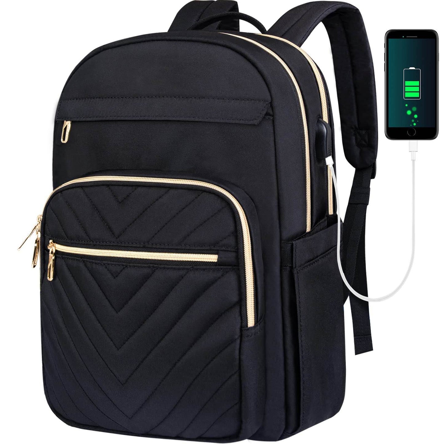 Plain Large Capacity College and High School Backpack - Velora