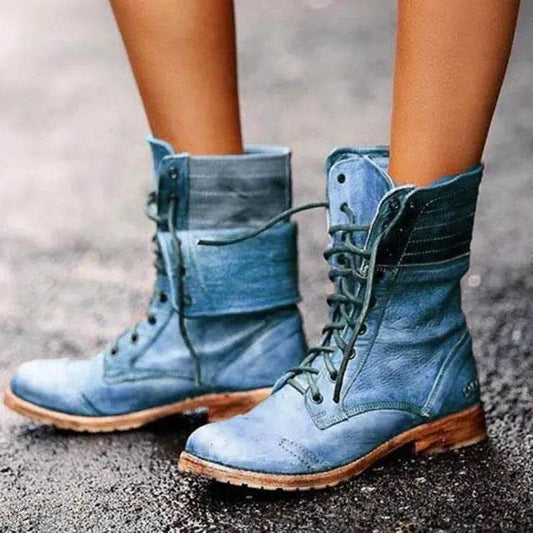 Cross strap Martin boots - Velora