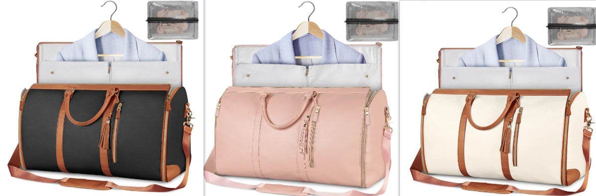 Large Capacity Travel Duffle Bag Women's Handbag Folding Suit Bag Waterproof Clothes Totes - Velora