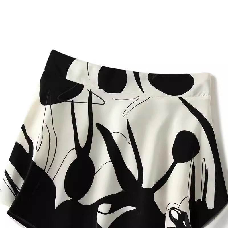 Summer New High Waist High-end Figure Flattering A- Line Flared Vintage Midi Skirt - Velora