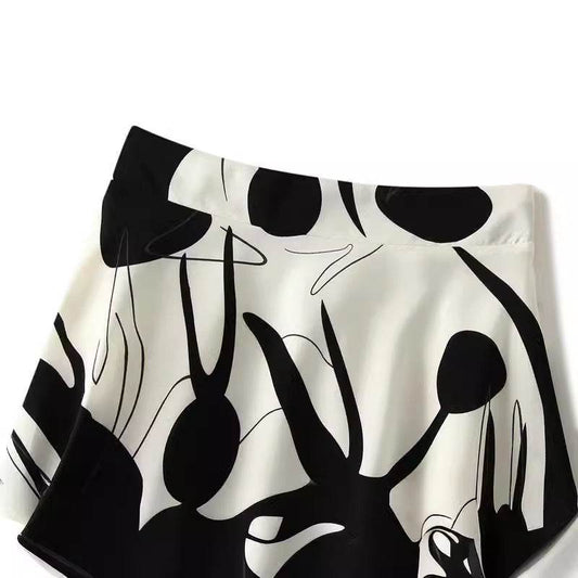 Summer New High Waist High-end Figure Flattering A- Line Flared Vintage Midi Skirt - Velora