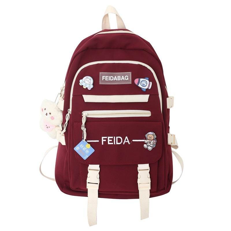 Large Capacity College High School Girls School Bag - Velora