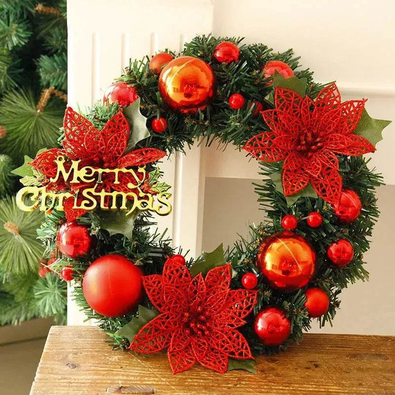 Christmas Decorations Christmas Wreath Home Decor For Home Garden Decorations Mall Door Decoration - Velora