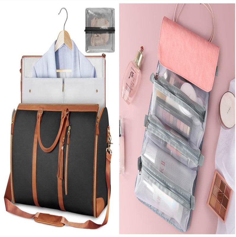 Large Capacity Travel Duffle Bag Women's Handbag Folding Suit Bag Waterproof Clothes Totes - Velora