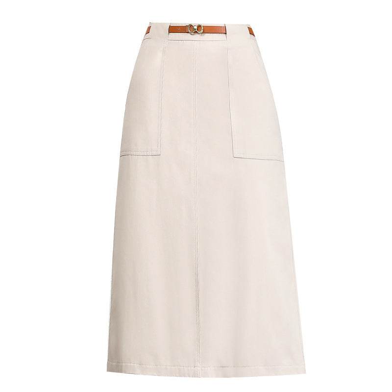 A- Line Temperament Women's Professional Formal Office Work Back Slit Midi business Skirt - Velora