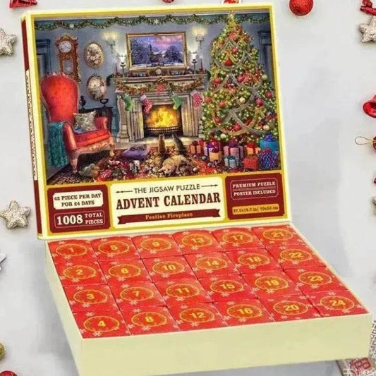 New 24 Boxes Unique Christmas Advent Calendar 2024 Jigsaw Puzzle - Velora
