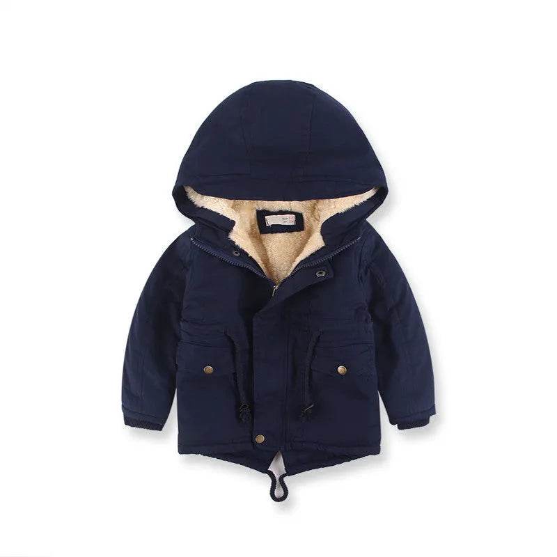 Children Cashmere Hoodie Windproof Winter jacket kids - Velora