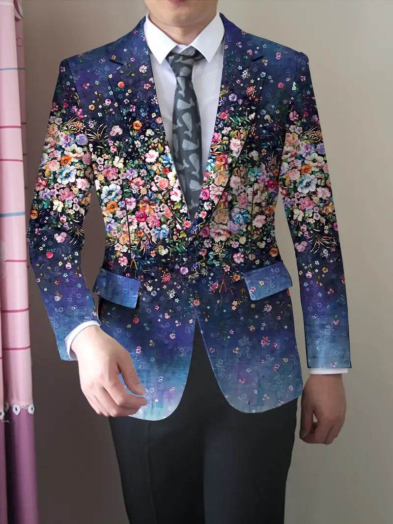 Christmas Series Cartoon Anime Men's Long-sleeved Coat - Velora