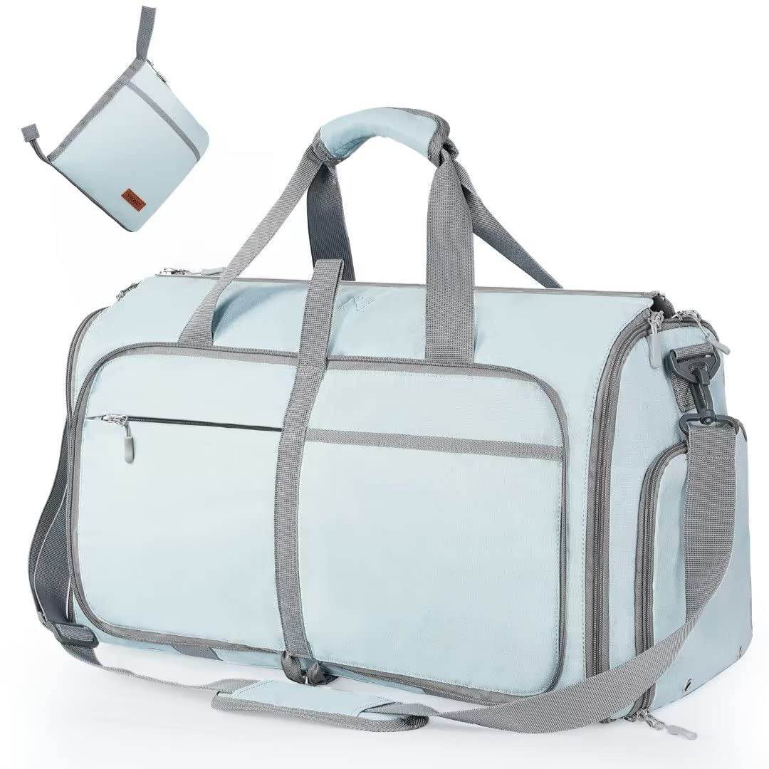 Large Capacity Travel Duffle Bag Women's Handbag Folding Suit Bag Waterproof Clothes Totes - Velora
