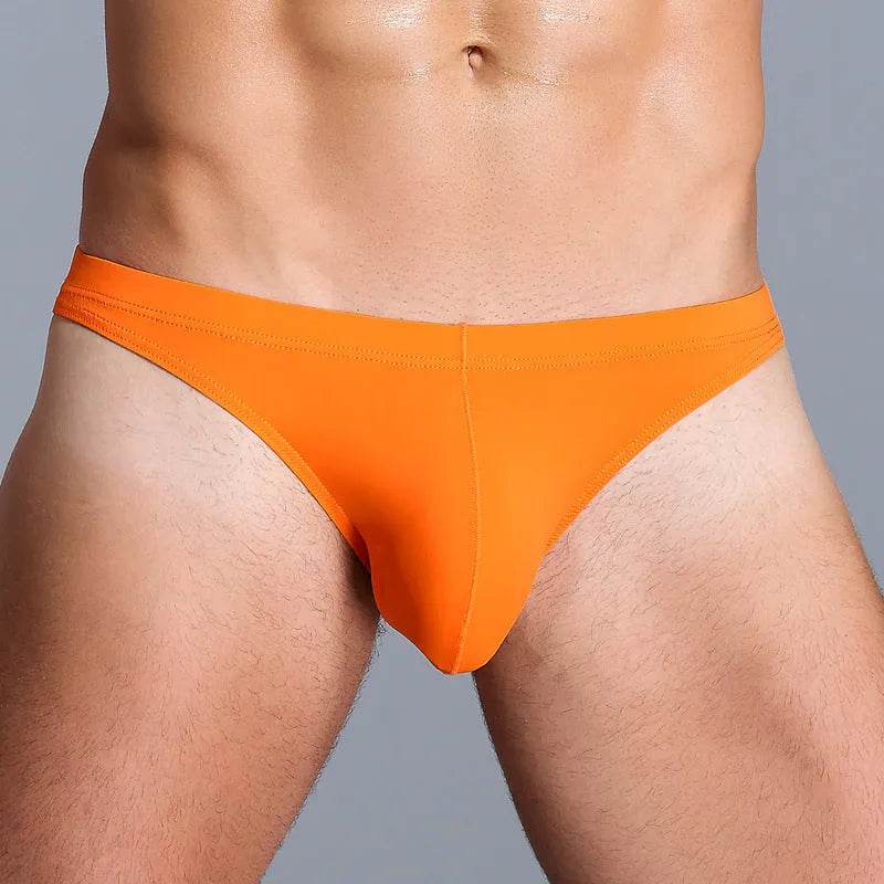 Low Waist Ice silk Elastic men's briefs underwear pant for men - Velora