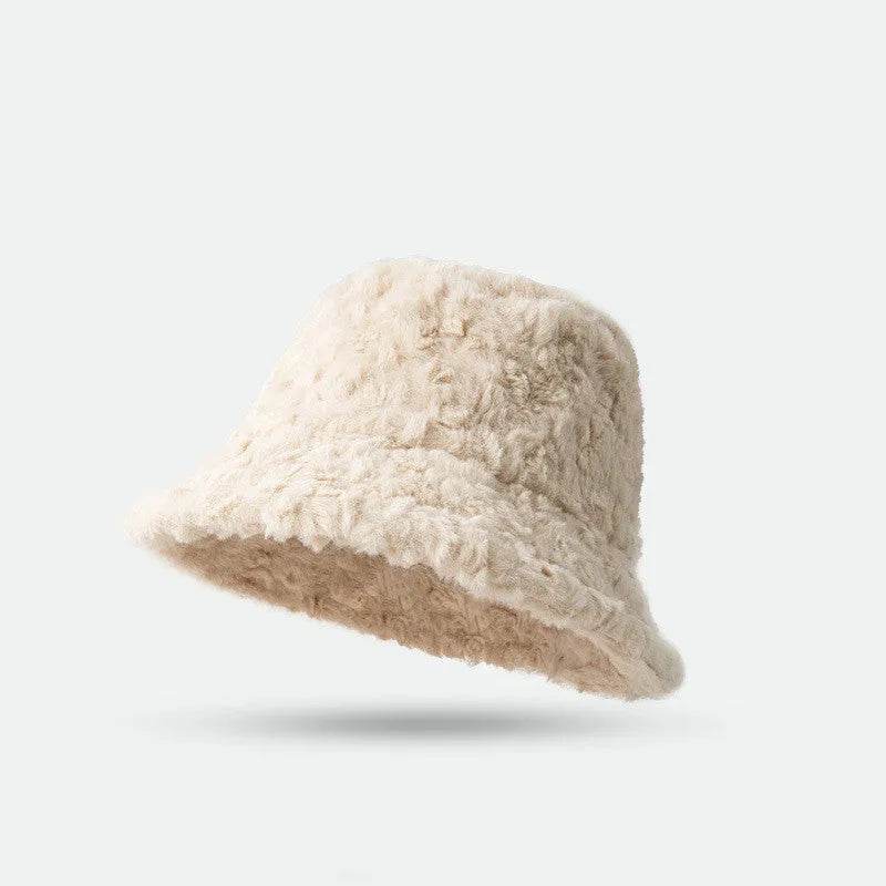 Lambswool Fisherman Sherpa Fleece Hat Winter Warm Fashionable Solid Color Hats For Women - Velora