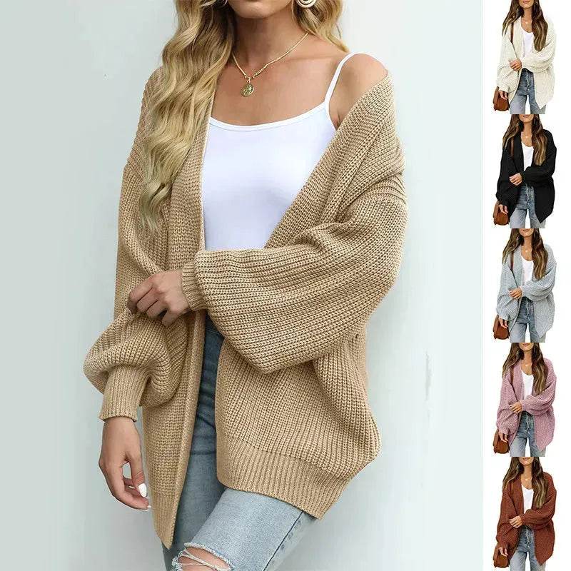 Fall fashioned jacket Knitted Cardigan sweater for women - Velora
