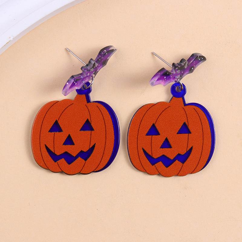 European And American Halloween Series Acrylic Earrings Color - Velora