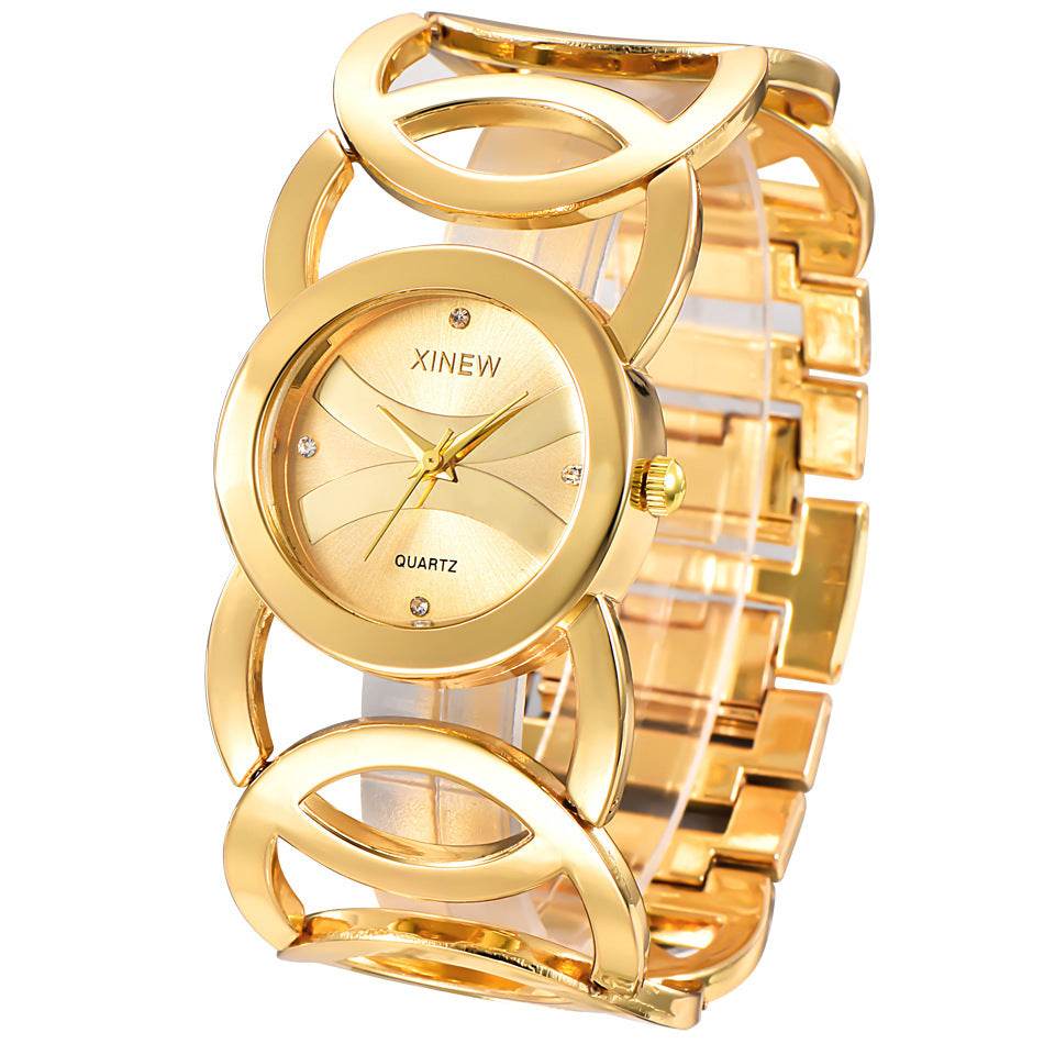 Stainless steel bracelet watch for ladies