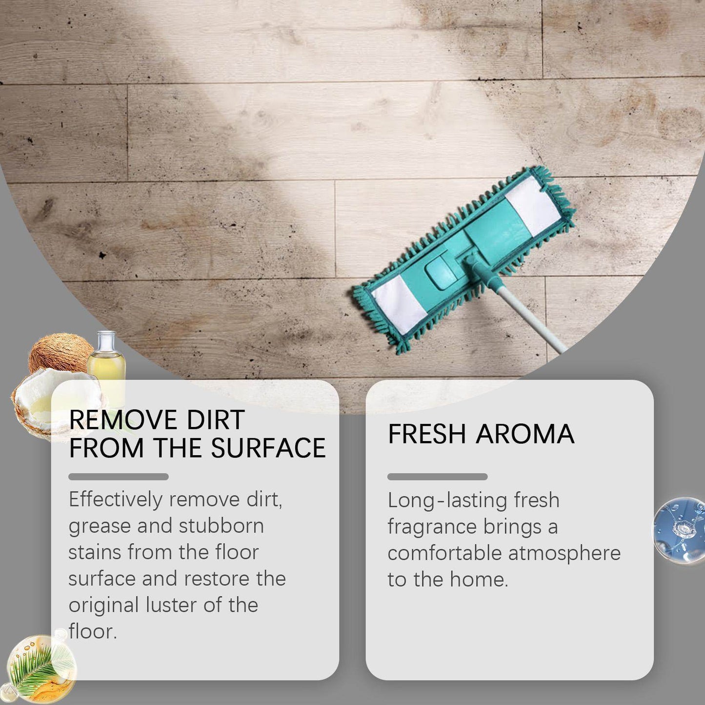 Jiekehao Mop Cleaning Daily Maintenance Renovation Cleaner Suitable For Solid Wood Floor Tiles - Velora