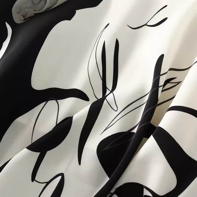 Summer New High Waist High-end Figure Flattering A- Line Flared Vintage Midi Skirt - Velora