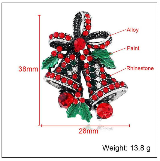 Christmas suit pin brooch - Velora