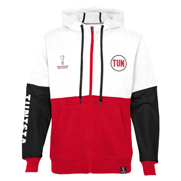 Outerstuff Mens FIFA World Cup Country Contrast Panel Fleece Hood Red-Black-White Large