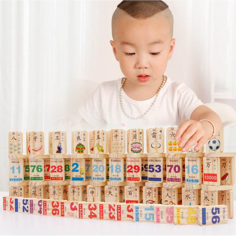 Wooden blocks math animal toys - Velora