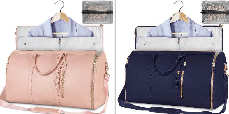 Large Capacity Travel Duffle Bag Women's Handbag Folding Suit Bag Waterproof Clothes Totes - Velora