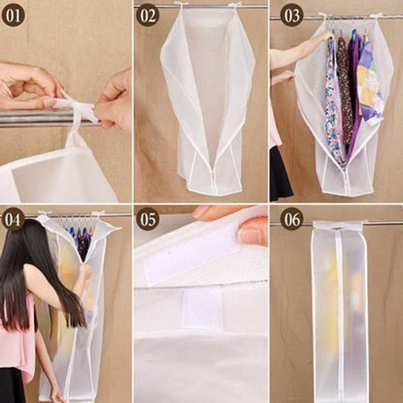 Bags for Storing Clothes Garment Bag Suit Coat Dust Cover Protector for Cloth Wardrobe Storage Bag for Clothes Socks Organizer - Velora