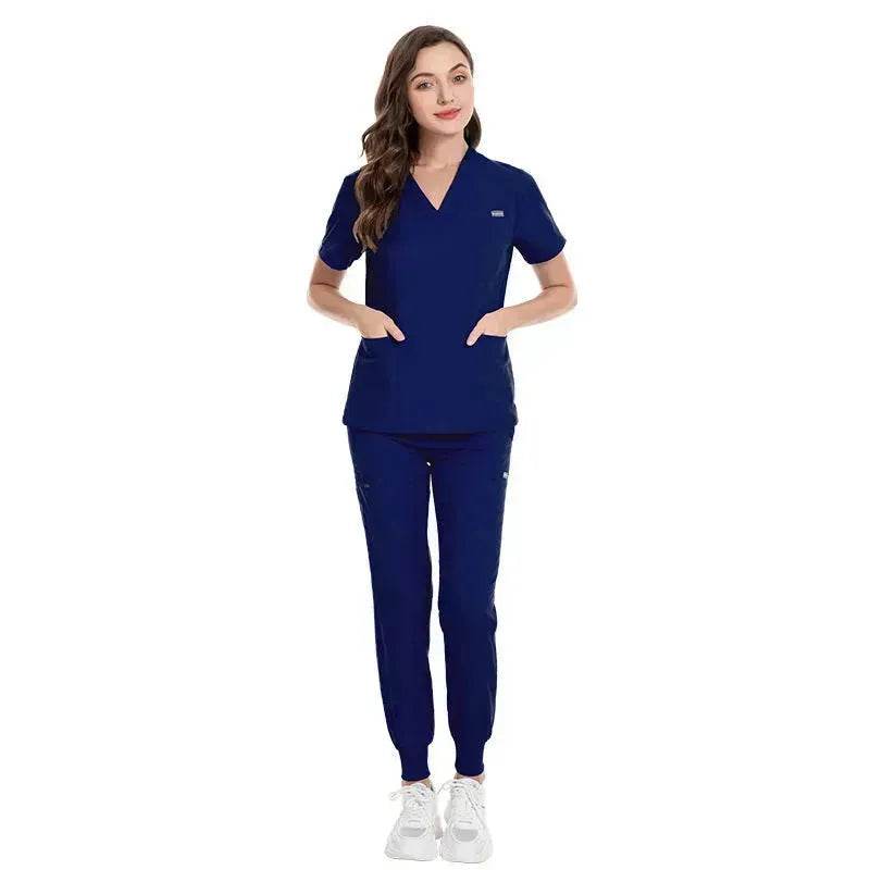Hospital Nurses V-Neck Suit Work Uniform Workwear - Velora