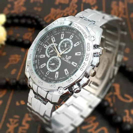 Men's Classic Silver quartz watch