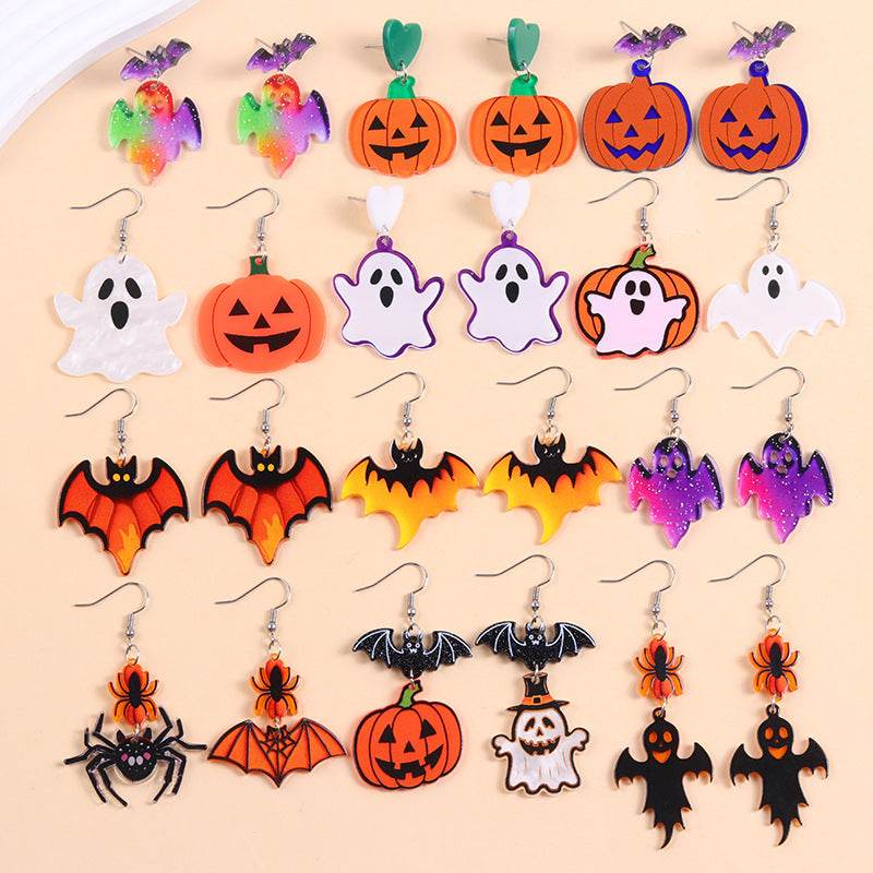 European And American Halloween Series Acrylic Earrings Color - Velora