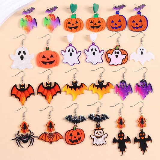 European And American Halloween Series Acrylic Earrings Color - Velora
