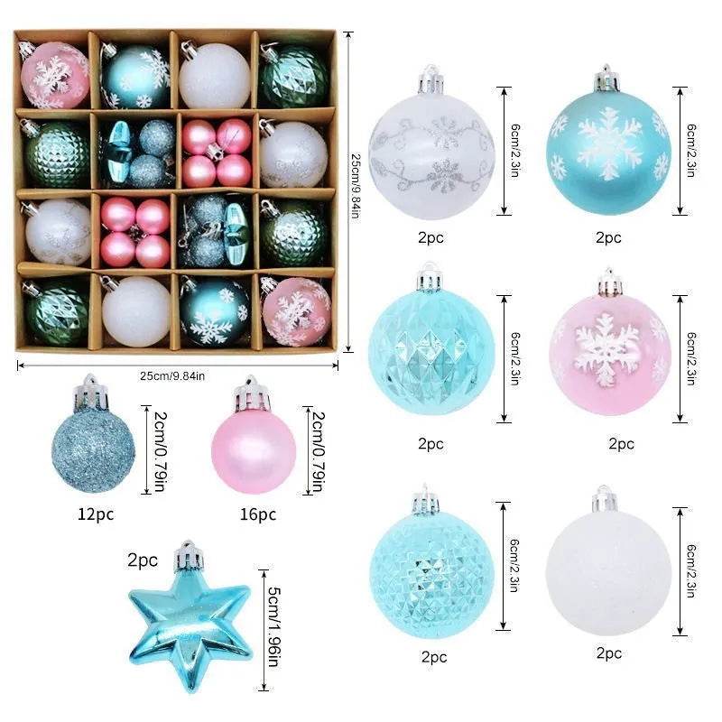 Christmas Decoration 6cm Electroplating Plastic Ball - Velora