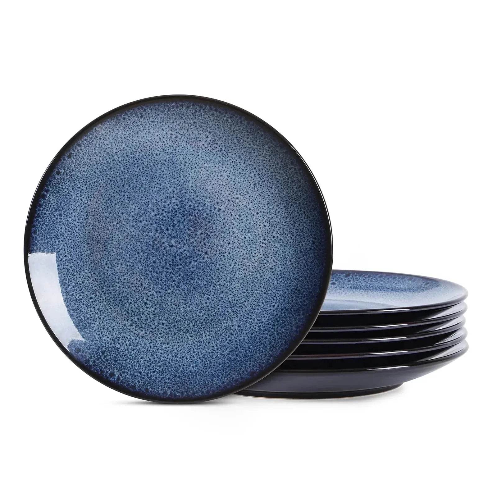 Buy 6pcs Flat Ceramic Dinner Plates - Velora