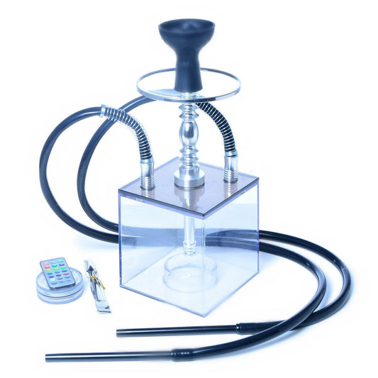 Home Simple Acrylic Transparent Double Hookah - Velora