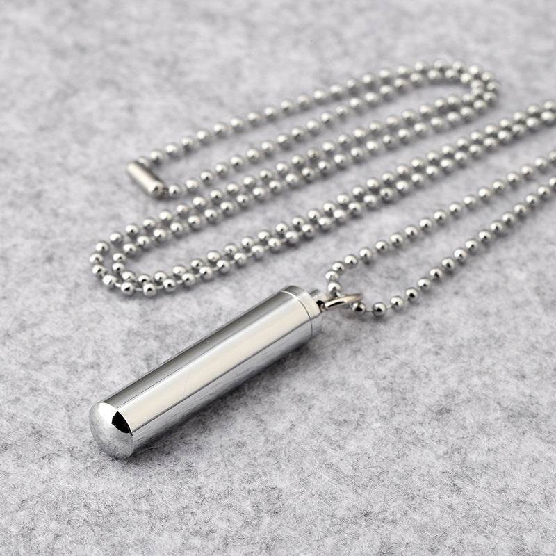 Silver Ball Chain Pendant Necklace for men - Velora